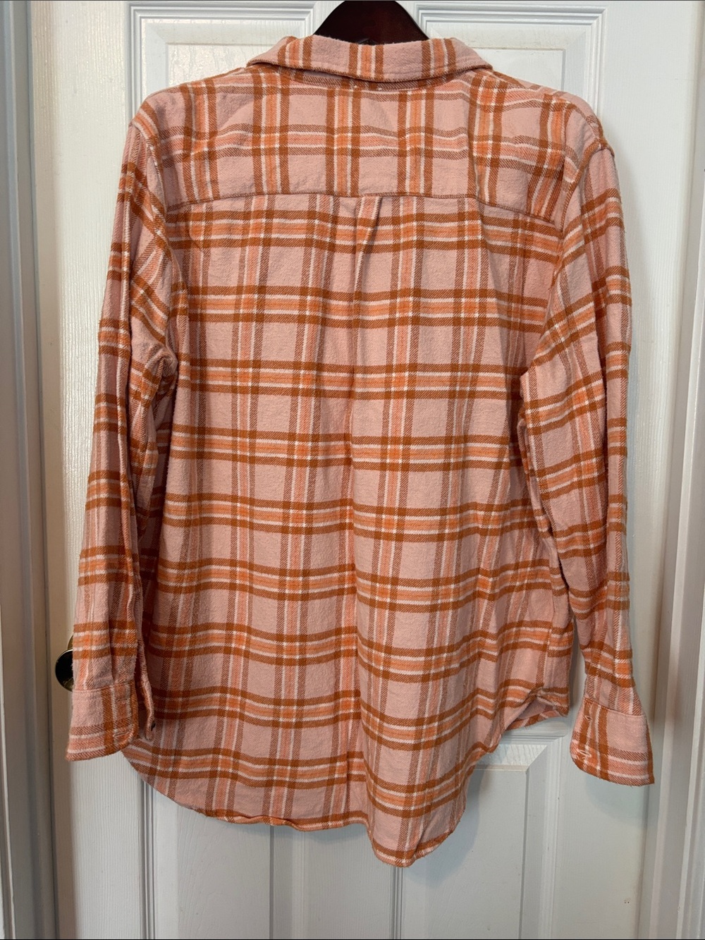 Aerie Peachy Plaid Flannel Shirt - Picture 6 of 6